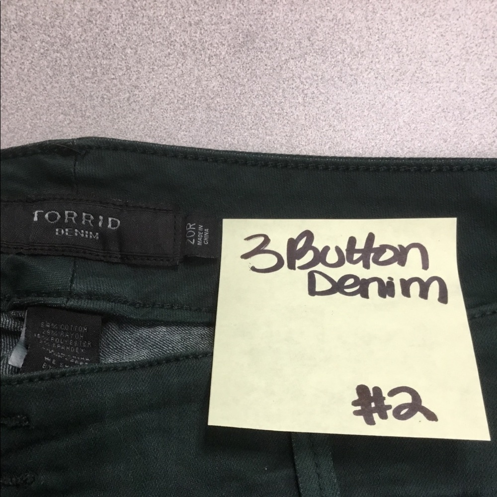 Torrid Green denim jeans